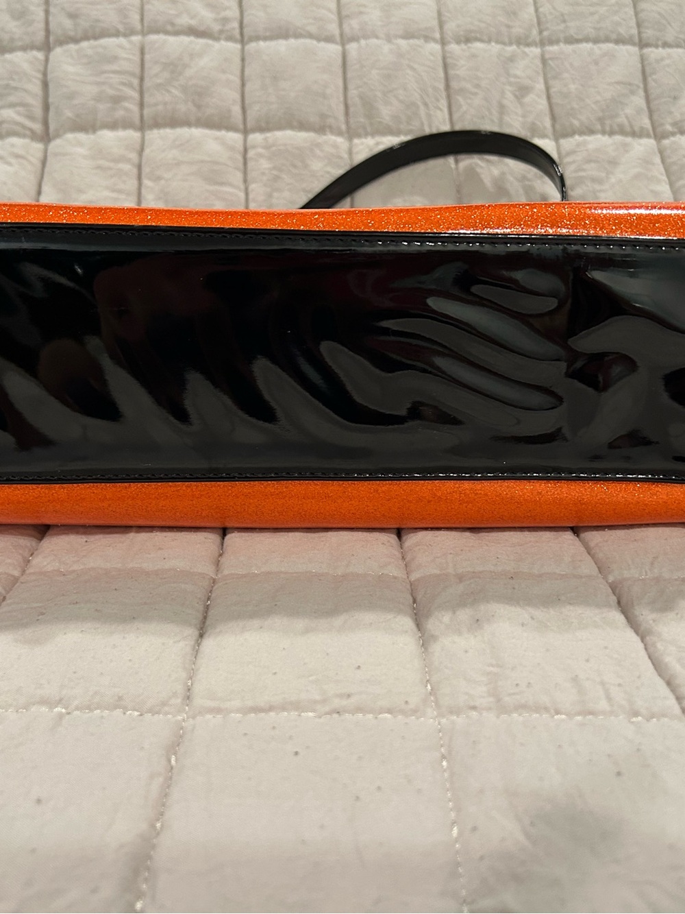 RARE Sourpuss Orange Glitter Spiderweb Handlelock kiss Bag - Picture 8 of 15